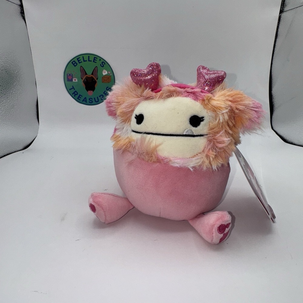 Squishmallows Pink Bigfoot 7" Caparinne Small Plush Stuffy Limited Edition